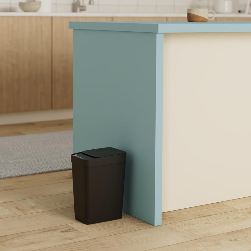 Anborry Bathroom Automatic Trash Can 2 Pack 2.2 Gallon Touchless Motion Sensor Small Slim Garbage Can with Lid Smart Electric Narrow Garbage Bin for Bedroom Office Kitchen (Black) - Image 2